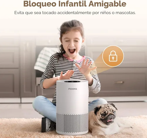 Miniatura 9 de Purificadores de aire para el hogar habitaciones grandes de hasta 1200 pies cuadrados, MOOKA H13 True HEPA Purificador de aire para dormitorio