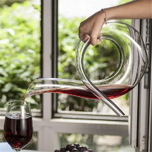 Miniatura 5 de Decantador de vino aireador – 100% soplado a mano sin plomo vidrio de cristal de vino tinto jarra de vino regalo para los amantes del vino