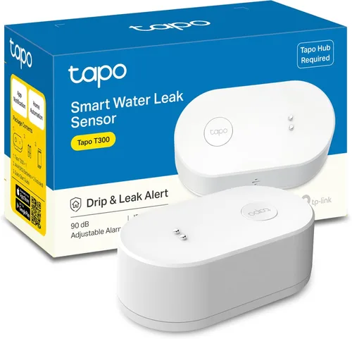 TP-Link Tapo - Detector inteligente de fugas de agua, requiere Tapo Hub, sensor de fugas de agua Wi-Fi con detección rápida de goteo, alarma