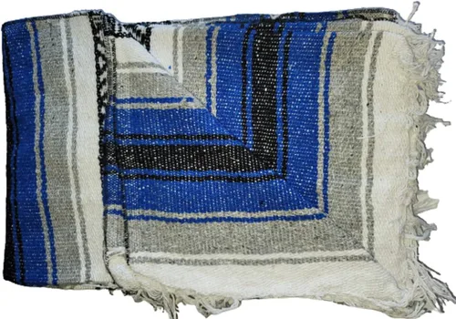 Manta de Falsa mexicana de 52 x 77 pulgadas, auténtica manta de yoga tejida a mano, manta Navajo, manta de camping, manta de picnic, manta de silla