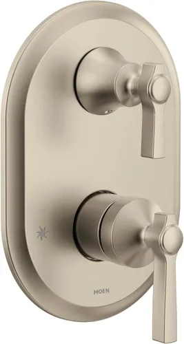 Miniatura 8 de Moen UTS2411BG Flara M-CORE Serie 3 - Moldura de ducha de 2 manijas con válvula de transferencia integrada, requiere válvula, oro cepillado