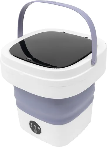 Miniatura 7 de Mini lavadora portátil de 12 litros, lavadora plegable y secadora giratoria con cesta de drenaje, lavadora eléctrica plegable para apartamentos