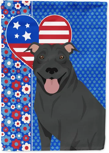 Miniatura 188 de Caroline's Treasures WDK5119GF - Bandera de jardín americana de Airedale Terrier de Estados Unidos, color negro y tostado, bandera decorativa