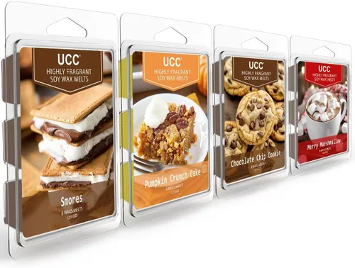 Miniatura 9 de UCC Cera derretida, cubos de cera de soja, aroma fuerte de larga duración, mezcla perfumada prémium para derretir tartas, romero menta, rosa