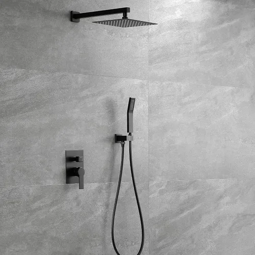 Miniatura 8 de SHAMANDA Juego de ducha de lujo, grifo de ducha de una sola manija para baño con cuerpo de válvula de ajuste, kit completo de ducha de mano, sistema