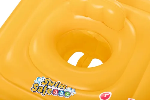 Miniatura 7 de Bestway Flotador inflable para niños pequeños Flotador inflable cuadrado de 3 anillos para bebés de 24 a 36 meses, amarillo