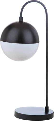 Miniatura 5 de SAFAVIEH Lighting Collection Cappi - Moderna lámpara de mesa negra de 21 pulgadas para dormitorio, sala de estar, oficina en casa, escritorio, Negro