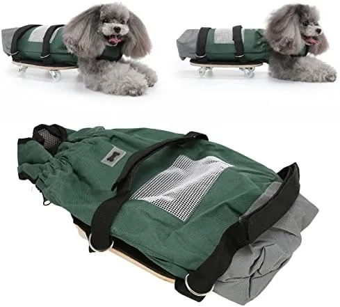 Miniatura 9 de Diydeg Silla de ruedas para mascotas para patas traseras, perros paralizados, pecho y extremidades, silla de ruedas alternativa para gatos y perros