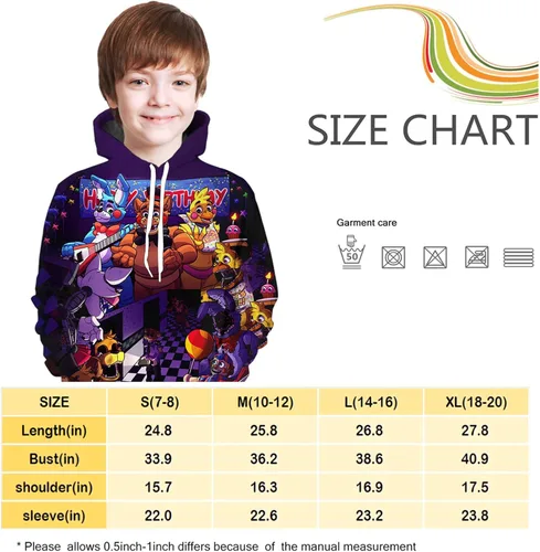 Miniatura 5 de BLYLUXU Boys and Girls Hoodie Teen 3D Printed Pullover Sweatshirt Kids Cartoon Game Sports Tops