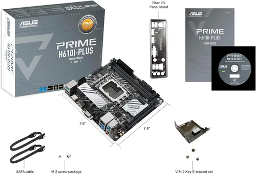 Miniatura 7 de ASUS Prime H610I-PLUS-CSM Placa base Intel H610 (LGA 1700) Mini-ITX con DDR5 5600, PCIe 4.0, ranura M.2, Intel 1 Gb Ethernet, DisplayPort, HDMI