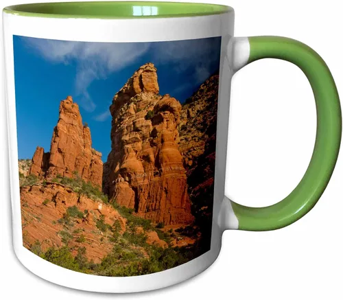Miniatura 9 de 3dRose Danita Delimont – Rock Formations – Thunder, cafetera Rock, Sedona, Arizona, USA de montaña – Tazas, Negro/Blanco