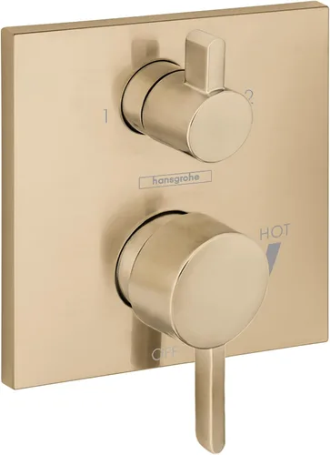 Miniatura 7 de hansgrohe Ecostat Válvula de presión de balance moderno para ducha con desviador en cromo, 15862001