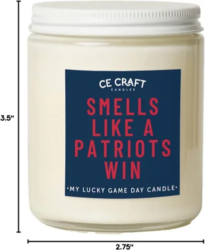 Miniatura 8 de CE Craft - Huele como una victoria de los Patriots - Vela con temática de fútbol, temática deportiva, regalo para él (Galletita de azúcar)