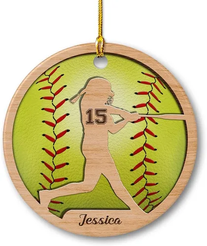 Miniatura 22 de SANDJEST Adorno de béisbol personalizado con nombre y número, adornos de cerámica 2024 para niños, entrenadores, fanáticos del béisbol, ideas