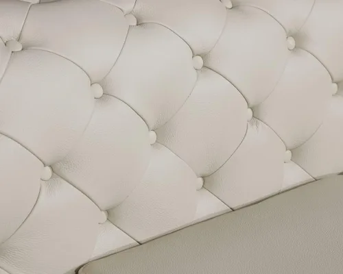 Miniatura 15 de Blackjack Furniture Modena - Moderno juego de sofá de 3 piezas de cuero italiano de grano superior, elegante diseño copetudo y patas de acero Beige