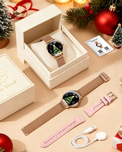 Miniatura 7 de WalkerFit Smartwatch for Women, 1.43” AMOLED Fitness Watch with Bluetooth Calling, Wireless Magnetic Charging, Female Health Tracker, 120+ Sports