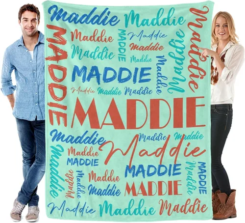 Miniatura 12 de Manta personalizada para niños y adultos, manta personalizada con nombre, manta de franela personalizada con nombre, manta personalizada con nombre