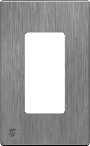 Miniatura 121 de ENERLITES Placas de pared decorativas sin tornillos, cubiertas de tomacorrientes seguras para niños, tamaño de 4 posiciones, 4.68" H x 8.30" L, Negro