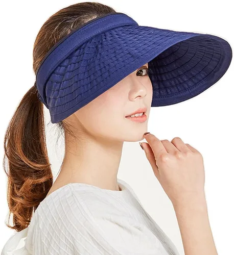 Miniatura 10 de Sombreros de sol de ala ancha ajustable, protección UV, visera de pesca de playa, plegable, multifuncional, grande
