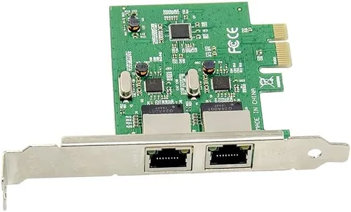 Miniatura 6 de X-MEDIA XM-NA3820 PCI-E 2 puertos Dual 10/100/1000Mbps Gigabit Ethernet PCI Express (PCIe x1) Tarjeta adaptadora de red de servidor Chipset