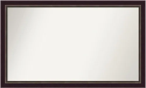 Miniatura 273 de Amanti Art Espejo de baño de bronce para sobre el fregadero, 24 x 24 pulgadas, espejo cuadrado de bronce Lara para tocador, marco de madera