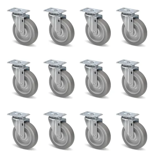Miniatura 51 de Ruedas de Carretilla Ninoso, Juego de 4 Ruedas Industriales de Alta Resistencia de 4" con Capacidad de Carga de 1200 Libras, Ruedas para Carro