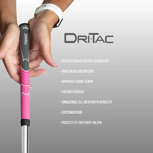 Miniatura 4 de Paquete de empuñaduras de golf Winn Dri-Tac – Juego de 13 piezas – Rendimiento antideslizante para todo clima – Sensación suave y amortiguada