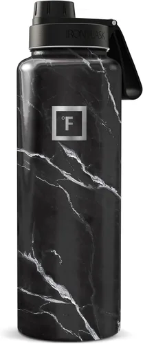 Miniatura 73 de IRON °FLASK Frasco de hidratación para acampar y senderismo con pajilla, botella de agua deportiva de acero inoxidable con aislamiento de boca Dark