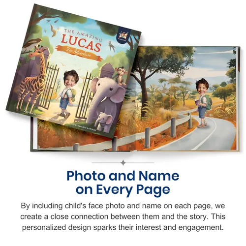 Miniatura 3 de Libro de cuentos personalizado para niños, increíble aventura en el zoológico, nombre y foto personalizados, regalos para bebés, historia atractiva
