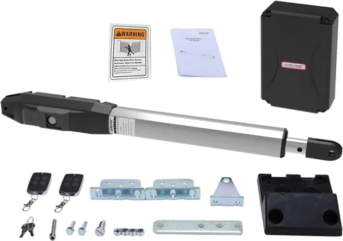 SW440DC Kit de abridor de puerta batiente de brazo único para puerta de 440 libras y 6.56 pies | Operador automático de puerta, hasta 440 libras,
