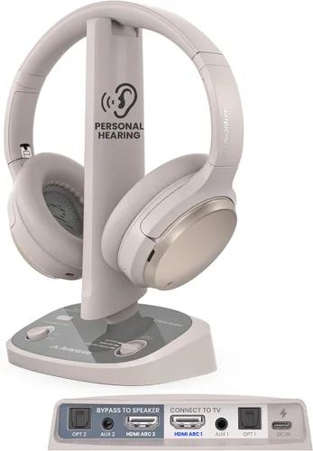 Miniatura 10 de Avantree Crescendo 3D - Auriculares inalámbricos HDMI ARC para todos los televisores, barra de sonido, sonido envolvente 3D y modo de diálogo claro