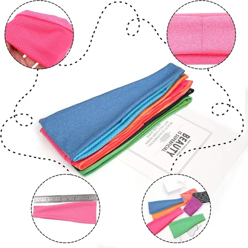 Miniatura 3 de JOYOYO Diademas deportivas transpirables para niños y niñas que absorben la humedad, banda elástica para el pelo para niños pequeños y adolescentes