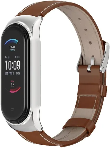 Miniatura 11 de Correa de repuesto de cuero genuino para Amazfit Band 5 Smart Bracelet Watch Accesorios