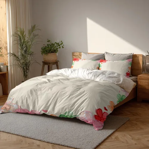 Miniatura 10 de Batmerry Compass Rose Twin Size 3 Pieces Bedding Duvet Cover Sets, Soft Fluffy Floral Themed Design 100% Cotton Printed Duvet Cover for All Season