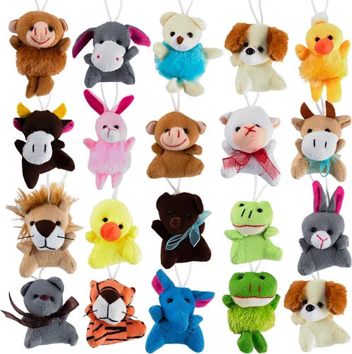Super Z Outlet Mini lindos animales de peluche para niños, espectáculos, tiempo de juego, escuelas - (paquete de 20)