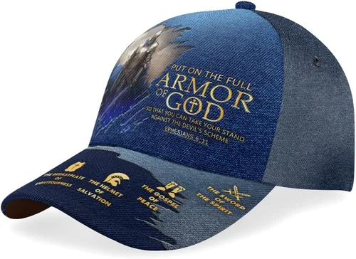 Miniatura 7 de Jesuspirit - Regalos cristianos para hombres - Gorra clásica de la Armadura de Dios - Regalo para papá en el Día del Padre, Gorra clásica del Hombre