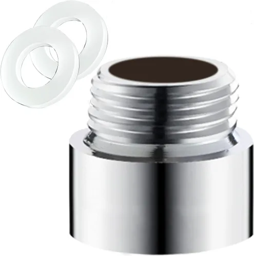 Miniatura 8 de 2 unids 0.787 in extensión de brazo de ducha, acoplador de brazo de ducha, brazo de extensión de cabezal de ducha de acero inoxidable de mano