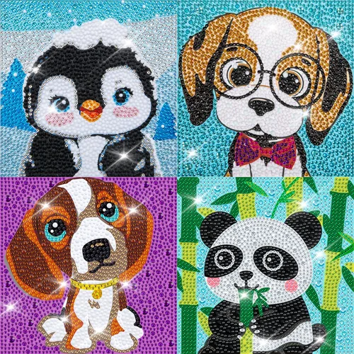 Miniatura 16 de Labeol Kits de arte de diamantes para niños, manualidades para niñas de 6 a 8 a 10 a 12 años, fáciles de hacer tú mismo, creativas calcomanías