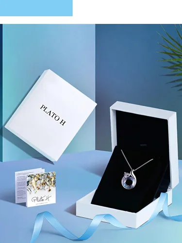 Miniatura 5 de PLATO H Collar de zorro de cristal lindo collar de aniversario para la cabeza y la cola para mujeres adolescentes niñas mamá regalos del día