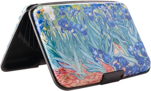 Miniatura 3 de Tarjetero de aluminio con bloqueo RFID para hombres y mujeres, elegante cartera de viaje con 7 ranuras, la mejor protección contra escaneos