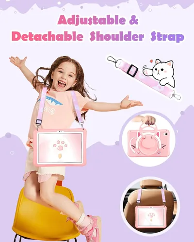 Miniatura 3 de Wazzasoft para iPad A16 Funda/Funda de 10ª Generación - Funda de Tablet de Silicona Suave para iPad 11 11 Pulgadas/10 10.9 Pulgadas Funda para Rosa