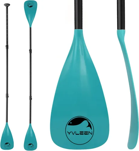 Miniatura 9 de YVLEEN SUP Paddle Board Paddle,Stand Up Paddleboard Paddles Paletas de aluminio ajustable 4 piezas flotante Kayak Paddle,Paleta convertible Turquesa