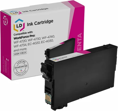LD Productos Cartucho de tinta compatible con Epson T802 T802XL320 (Magenta) para uso en Epson Workforce WF-4720, WF-4730, WF-4734, WF-4740,