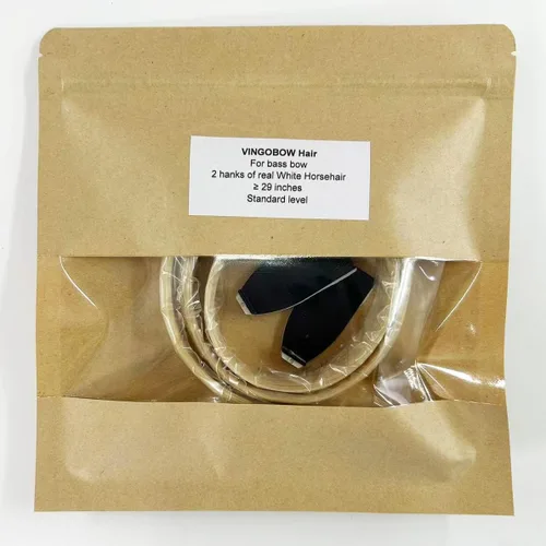 Miniatura 5 de 2 Hanks Bass Bow Hair Replacement 29 pulgadas Natural Mongol Horse Hair para 4/4 Bass Bow Rehair Herramientas Accesorios Sets