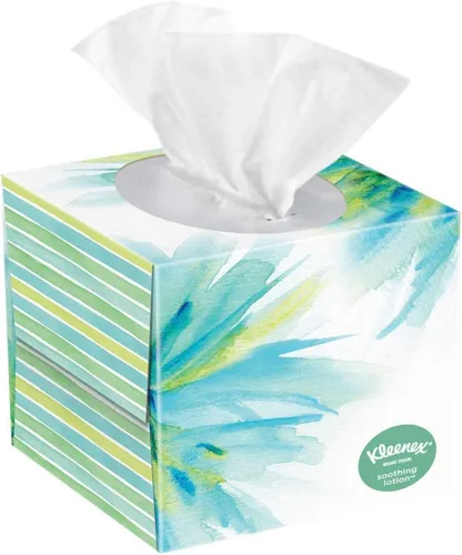 Miniatura 3 de Kleenex Loción Calmante Tejidos con Aloe, Aceite de Coco y Vitamina E, 4 cajas de cubos, 1 Caja Cubo contiene 85 Tejidos. Total de 340 Tejidos.