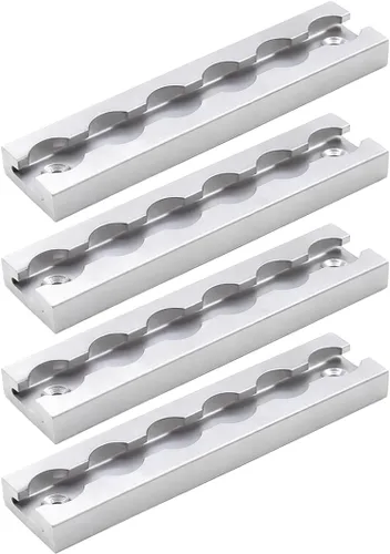 Boxer L Tracks - Paquete de 4 pistas de 6 pulgadas, 2,200 libras de resistencia a la rotura, aluminio resistente, sistema de amarre