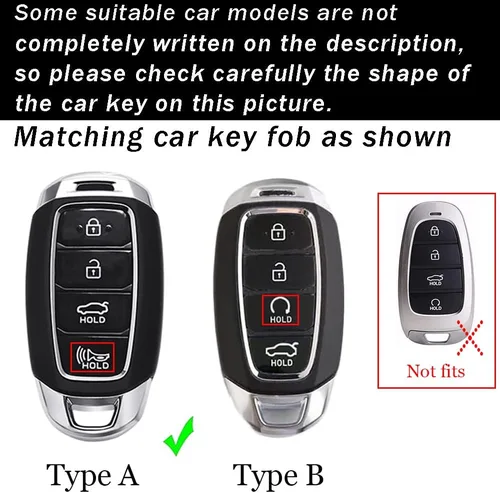 Miniatura 2 de ontto Funda protectora inteligente para llave de coche de 4 botones para Hyundai
