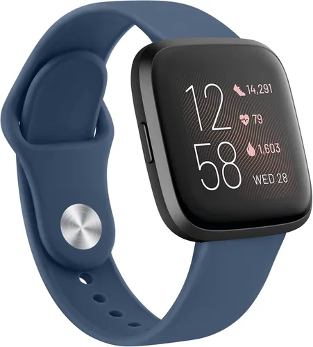 Miniatura 21 de AK Bandas de silicona compatibles con Fitbit Versa 2 / Versa / Lite / SE para mujeres y hombres, correas clásicas suaves de repuesto para reloj