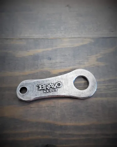 Miniatura 5 de Bravo Bells Campana de motociclista con calavera de azúcar 3D con colgador de campana, accesorio de campana de motociclista o llavero