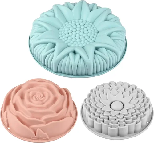 Miniatura 14 de Sakolla Paquete de 2 moldes de silicona para pan, antiadherentes, de fácil desmolde, molde rectangular de silicona para hornear pasteles, pastel